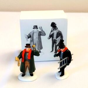 Dept 56 Town Crier & Chimney Sweep Set/2 Heritage Village Collection
